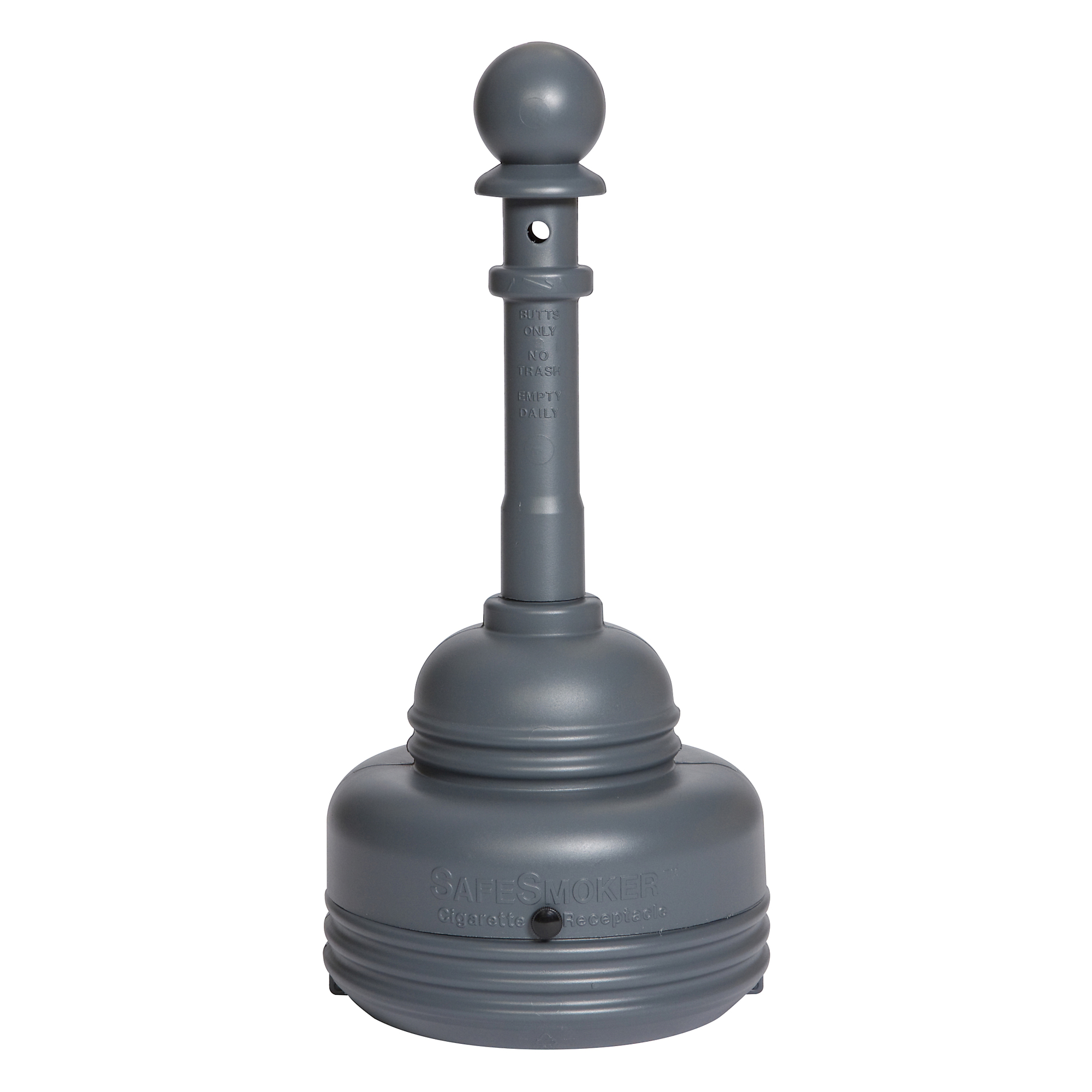 Eagle SafeSmoker Outdoor Ashtray — 5 Quart, High Density Polyethylene, Gray, Model# 1206GRAY